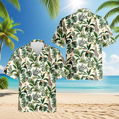 Wild Animal Hawaiian Shirt for Men, Button Down Aloha Shirt - Azhawaiian