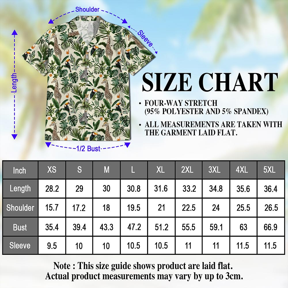 Wild Animal Hawaiian Shirt for Men, Button Down Aloha Shirt - Azhawaiian