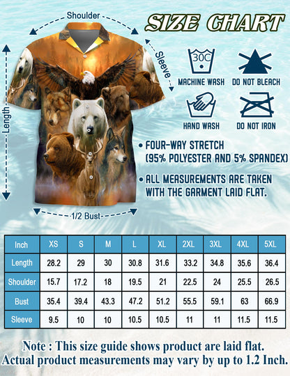 Wild Animal Hawaiian Shirt for Men, Button Down Aloha Shirt - Azhawaiian