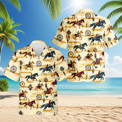 Wild Horse Hawaiian Shirt for Men, Button Down Aloha Shirt - Azhawaiian