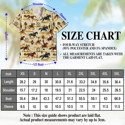 Wild Horse Hawaiian Shirt for Men, Button Down Aloha Shirt - Azhawaiian