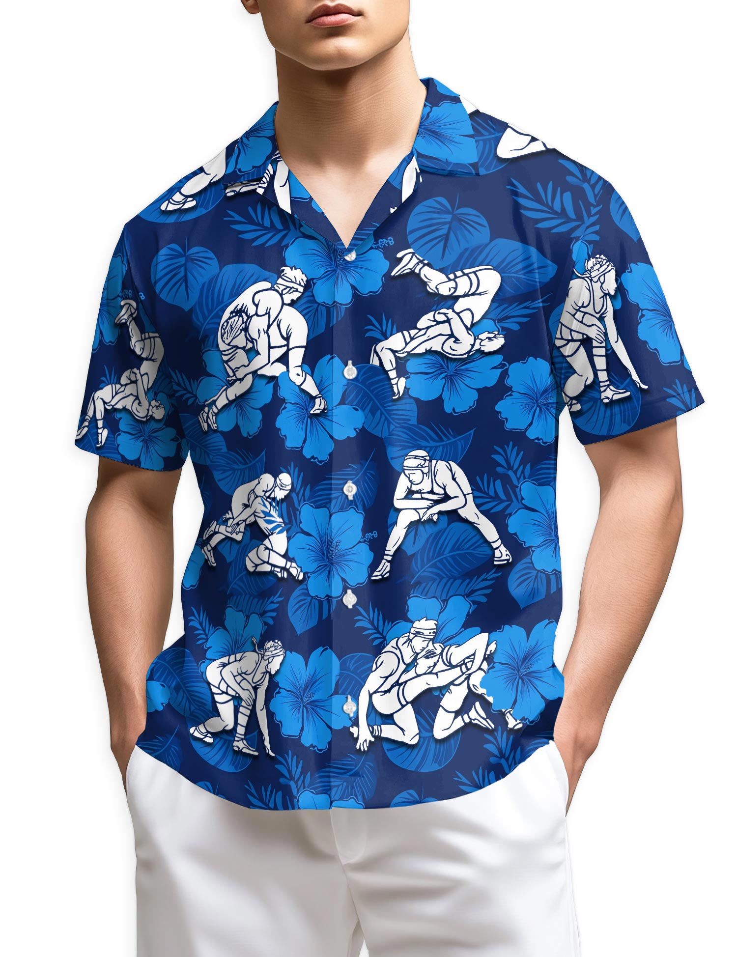 Azhawaiian Wrestling Hawaiian Shirt for Men
