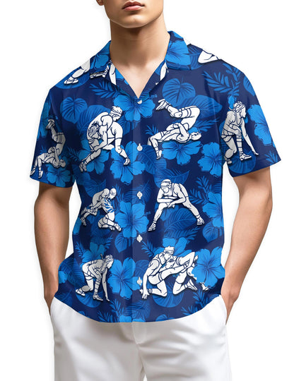 Azhawaiian Wrestling Hawaiian Shirt for Men
