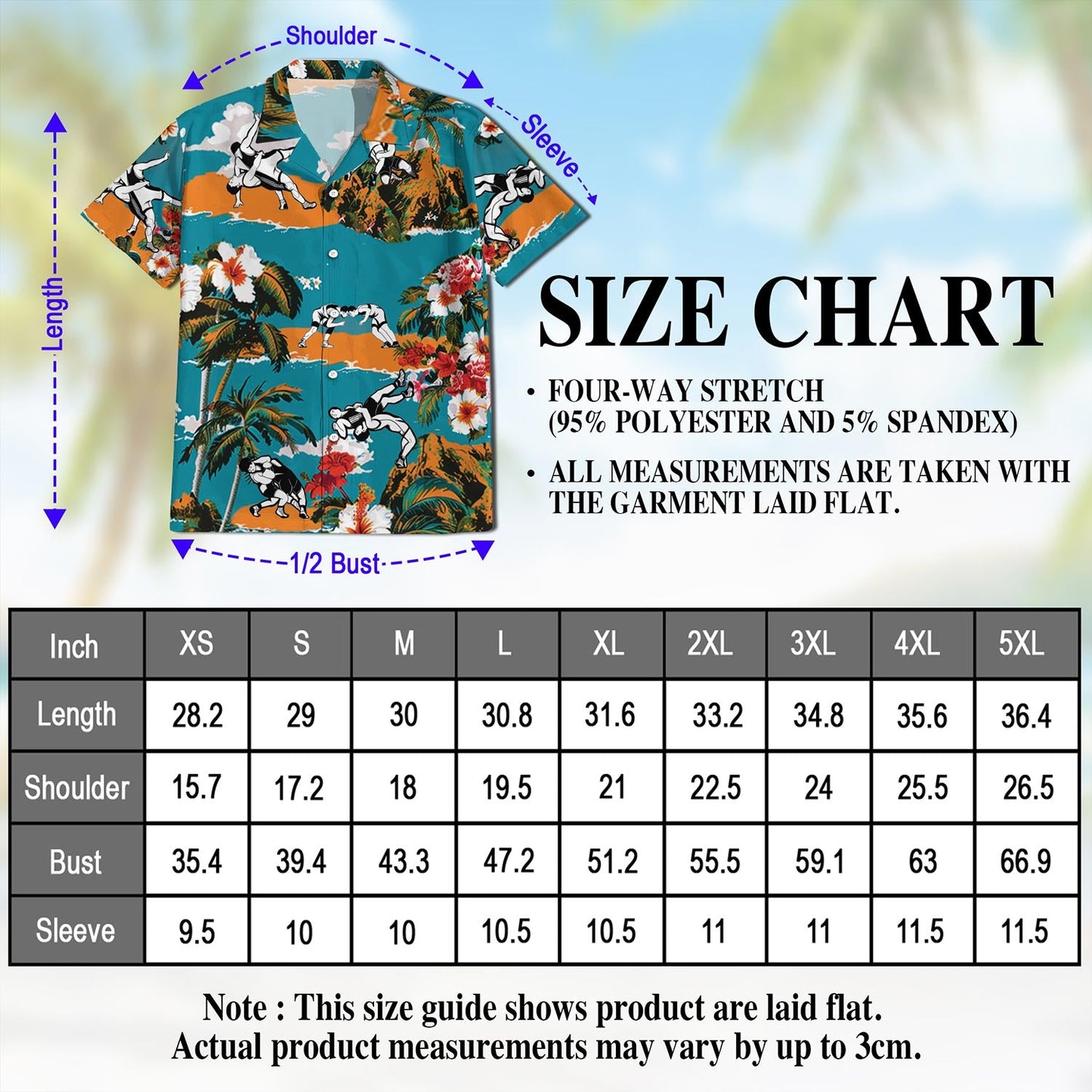 Wrestling On Beach Tropical Hawaiian Shirt for Men, Button Down Aloha Shirt - Azhawaiian
