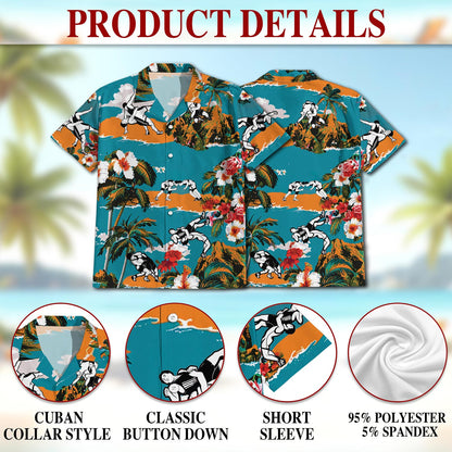 Wrestling On Beach Tropical Hawaiian Shirt for Men, Button Down Aloha Shirt - Azhawaiian