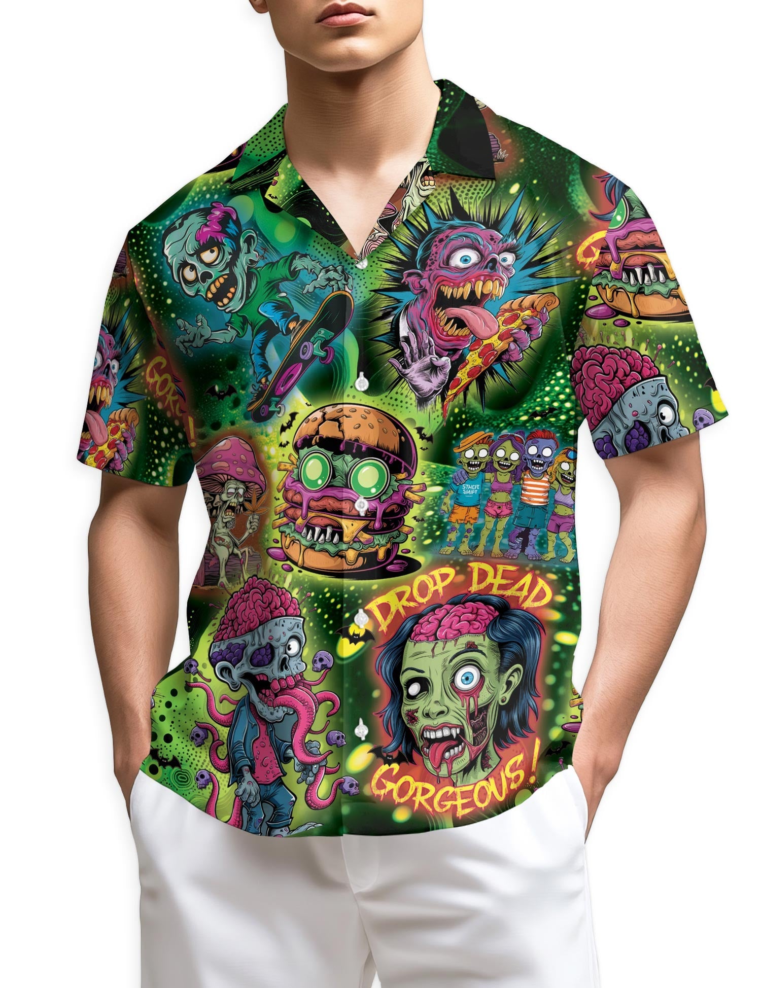 Azhawaiian Zombie Hawaiian Shirt for Men