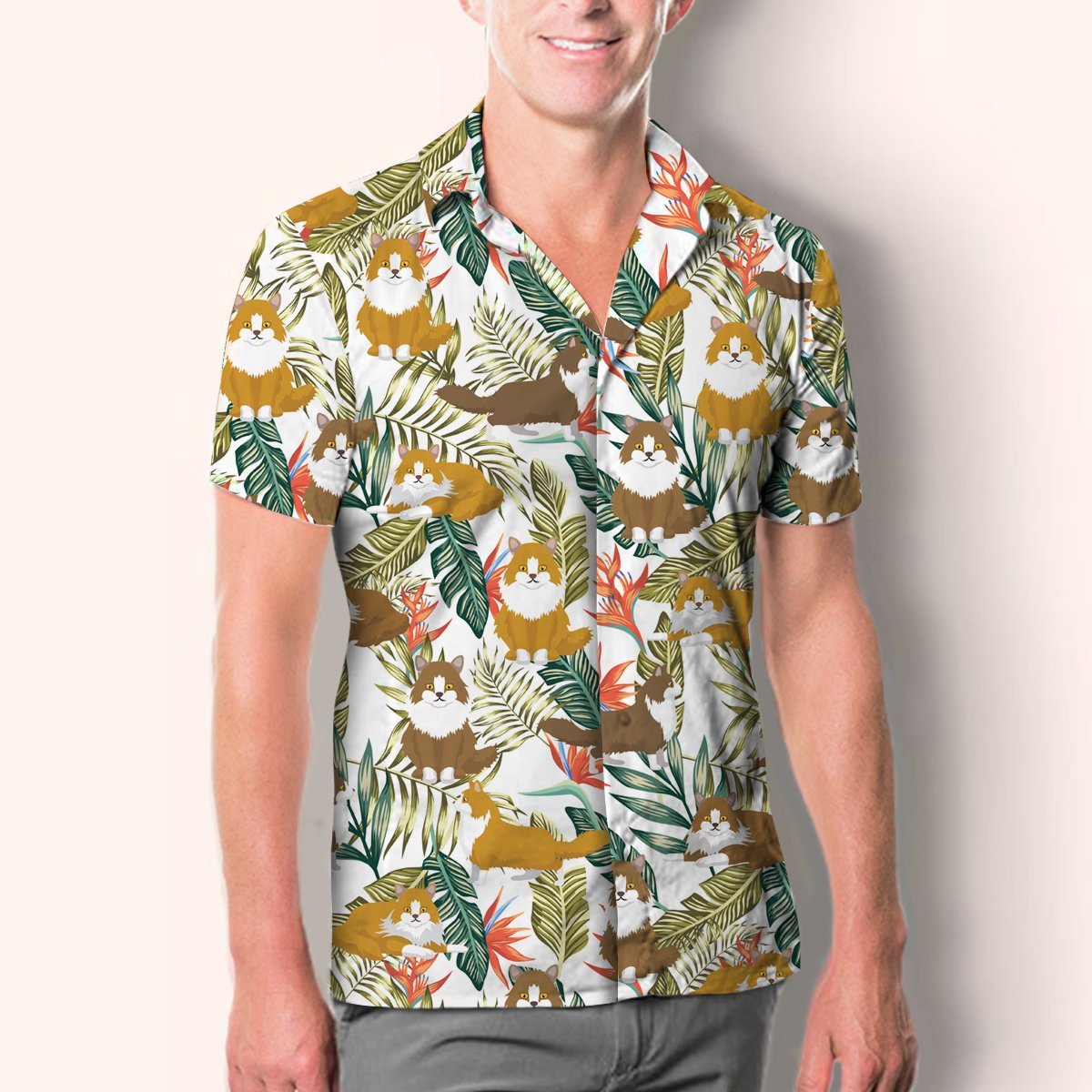 Norwegian Forest Cat - Hawaiian Shirt