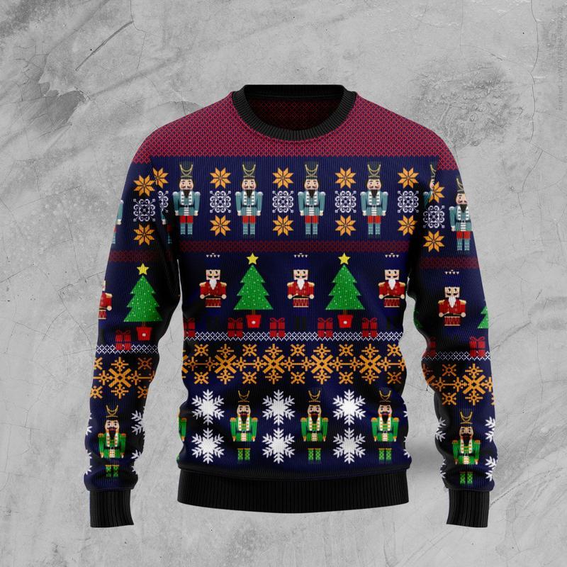 Nutcracket Tree Christmas Ugly Christmas Sweater 