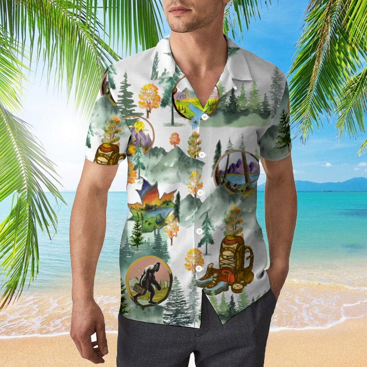 OragonTee Camping And Hiking Trekking Hawaiian Shirt | For Men & Women | Adult | HW2627