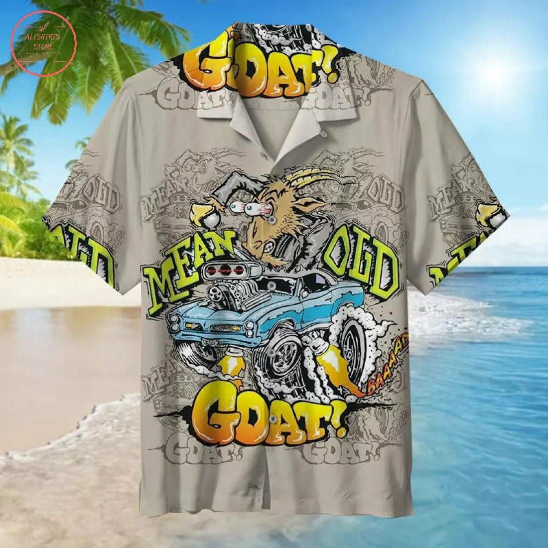 Old Goat with a Rod Hawaiian Shirt