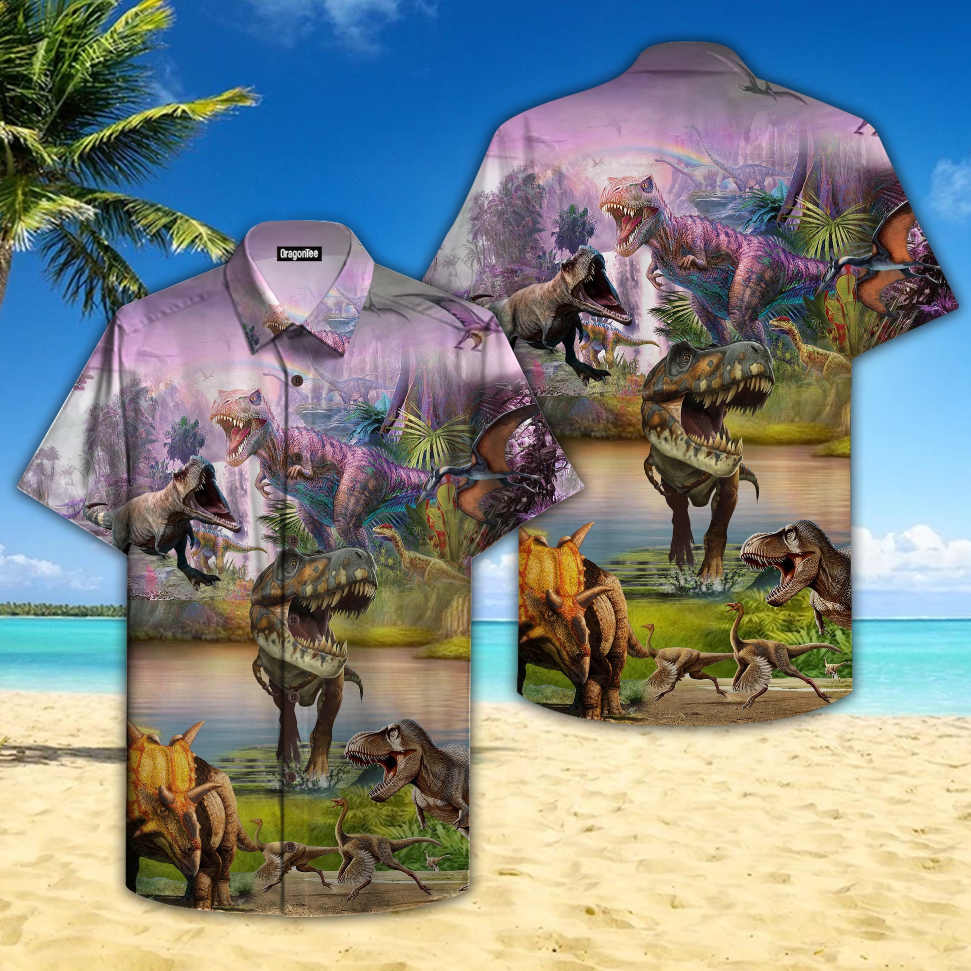 OragonTee Always Be Dinosaur Hawaiian Shirt | For Men & Women | Adult | HW4650