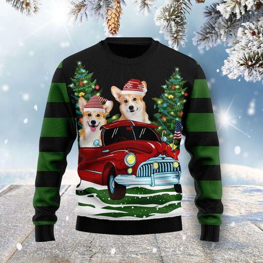 Pembroke Welsh Corgi Dog Xmas Ugly Christmas Sweater 