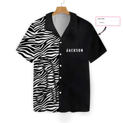 Personalized 3D Golfer Zebra Pattern Golf Custom Hawaiian Shirt