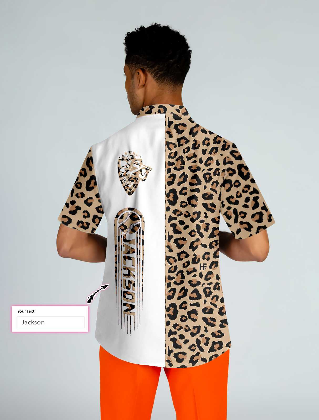 Personalized Baseball Seamless Leopard Custom Hawaiian Shirt