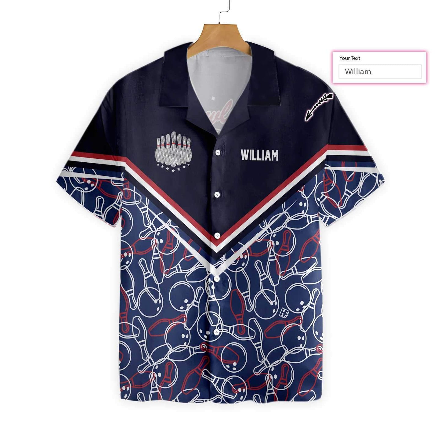 Personalized Bowling Pattern Ez34 0504 Custom Hawaiian Shirt