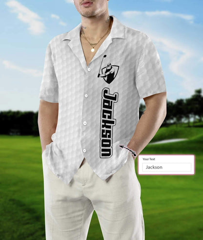 Personalized Golf Texture With Logo Custom Hawaiian Shirt