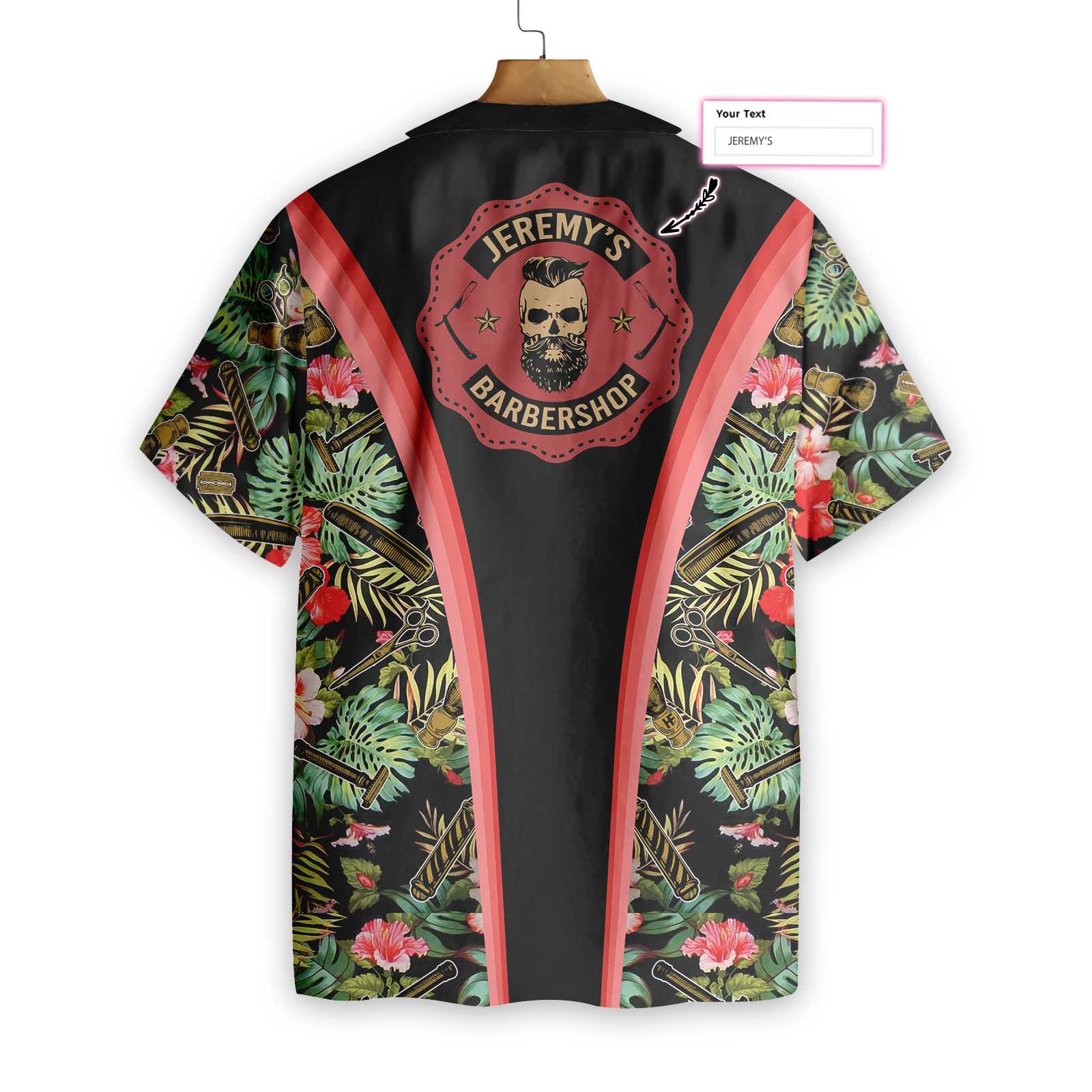 Personalized Name Barber Tropical Custom Hawaiian Shirt