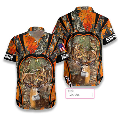 Personalized Name Deer Hunting Custom Hawaiian Shirt
