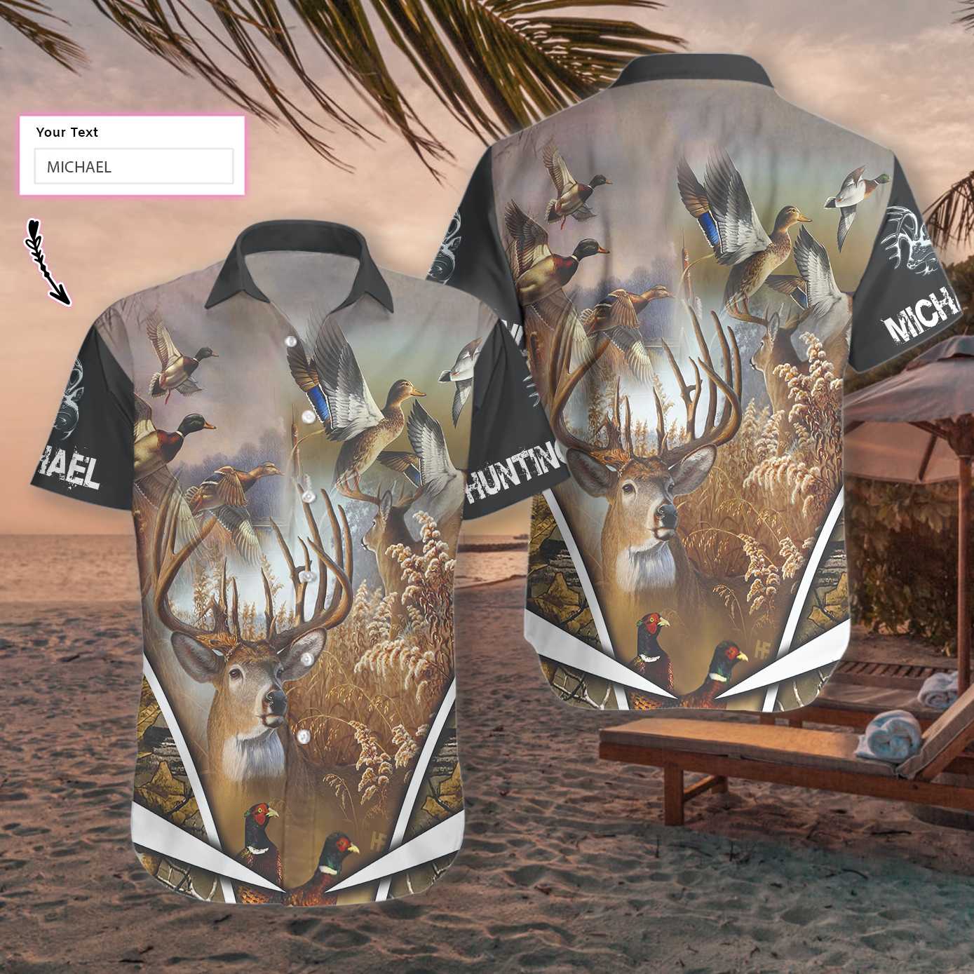 Personalized Name Hunting Custom Hawaiian Shirt
