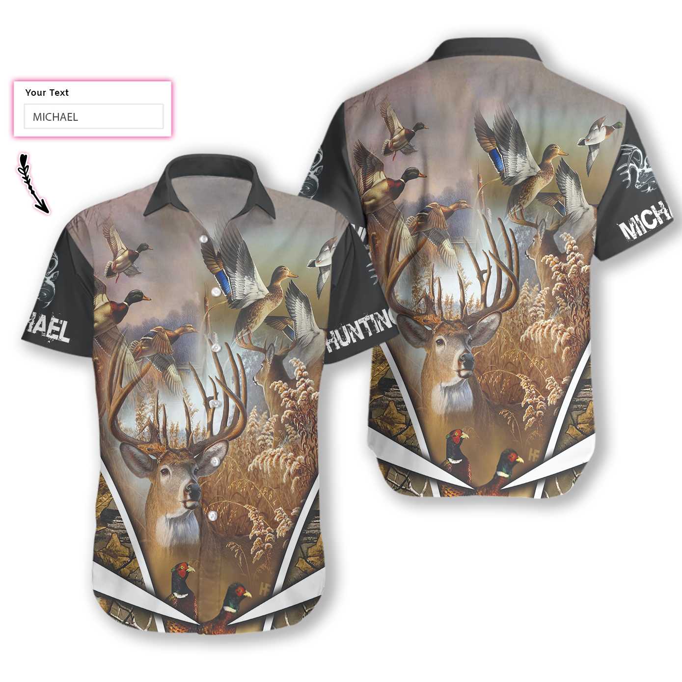Personalized Name Hunting Custom Hawaiian Shirt