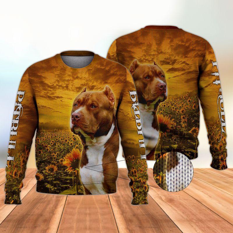 Pitbull Dog Ugly Christmas Sweater 