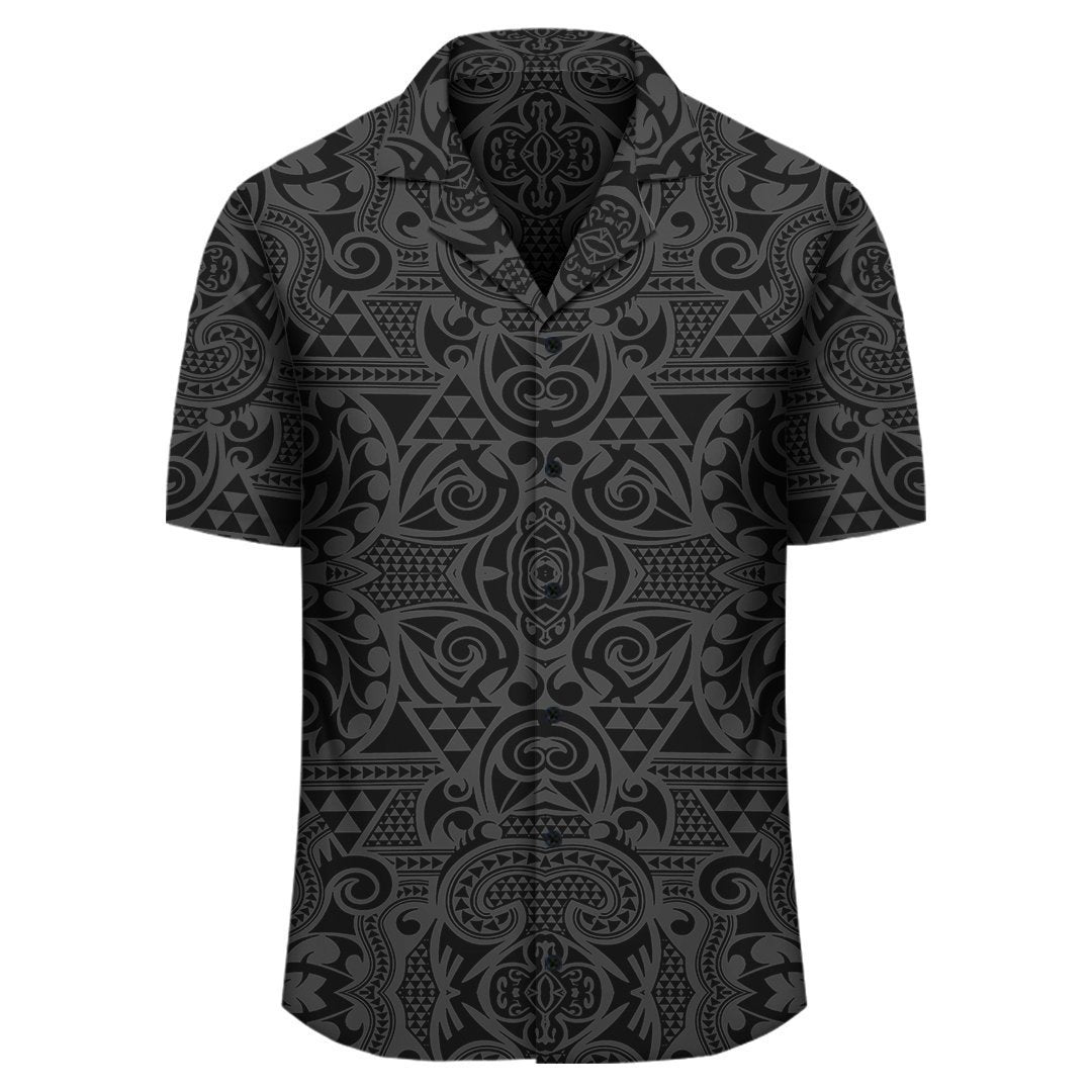 Polynesian Kakau Turtle Gray Hawaiian Shirt