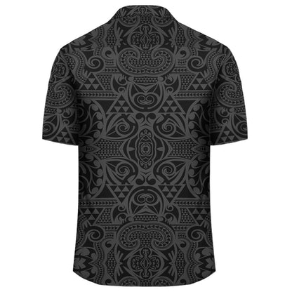 Polynesian Kakau Turtle Gray Hawaiian Shirt