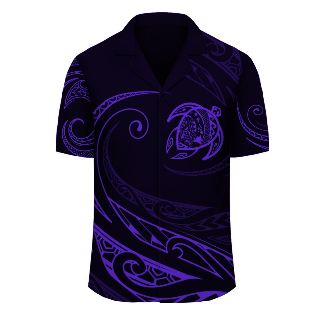 (Personalized) Hawaii Turtle Hawaiian Shirt - Purple - Frida Style