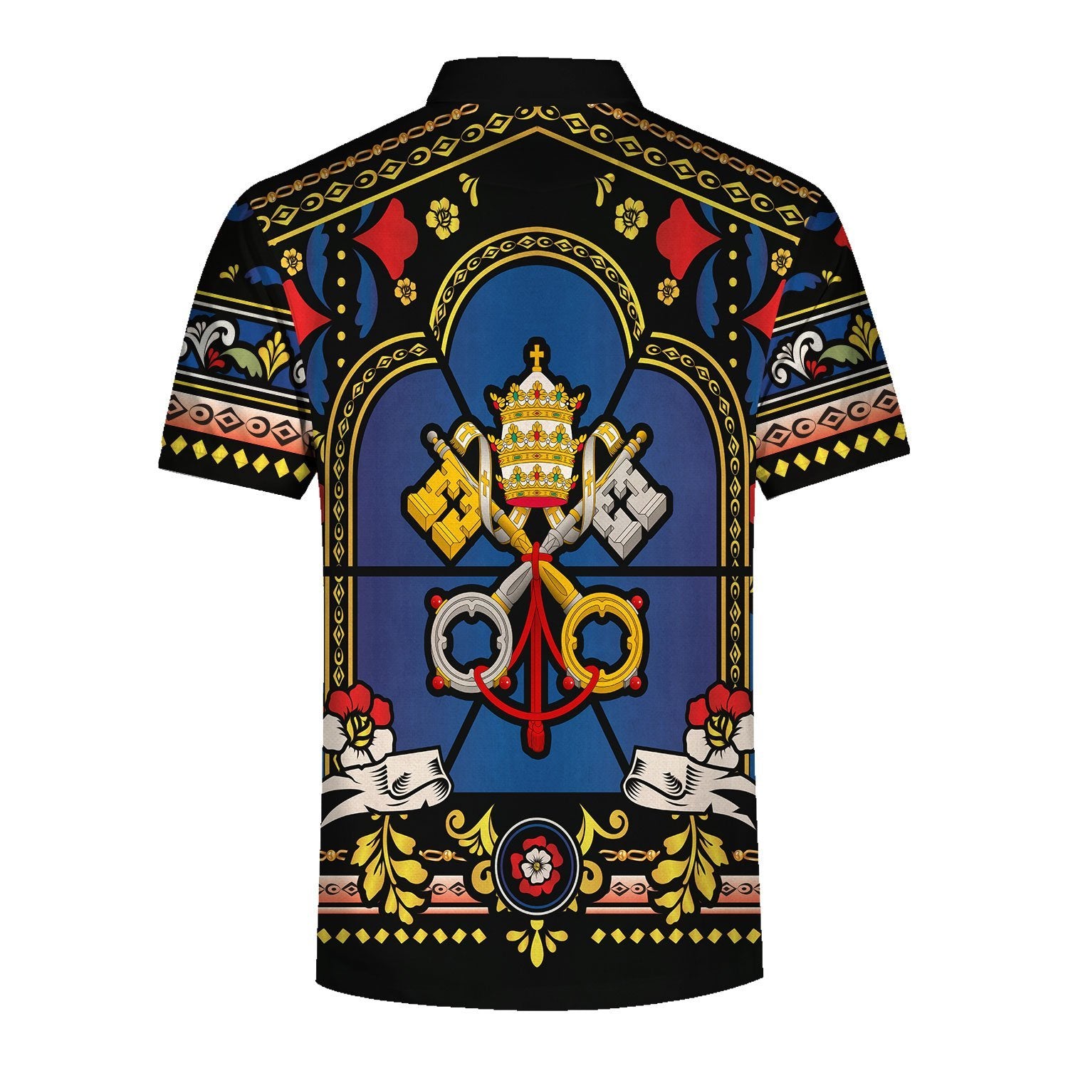 Hawaiian Outfit Pope St Peter Stained Glass Shirt