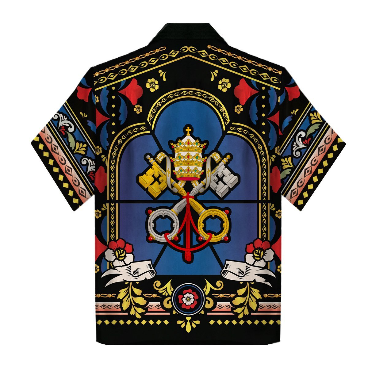 Hawaiian Outfit Pope St Peter Stained Glass Shirt