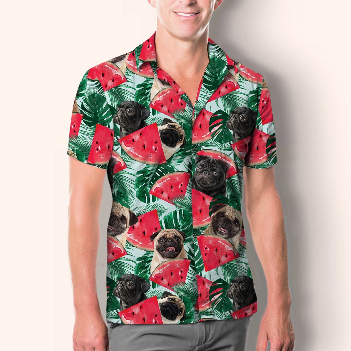 Pug - Hawaiian Shirt
