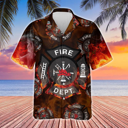 Proud Firefighter Shirt Hawaiian