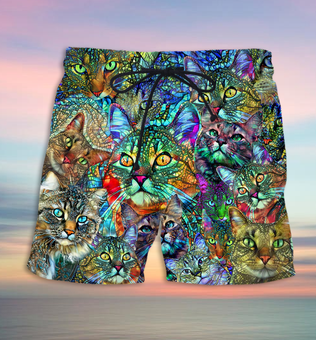 Amazing Kaleidoscope Cat Hawaiian Shirt