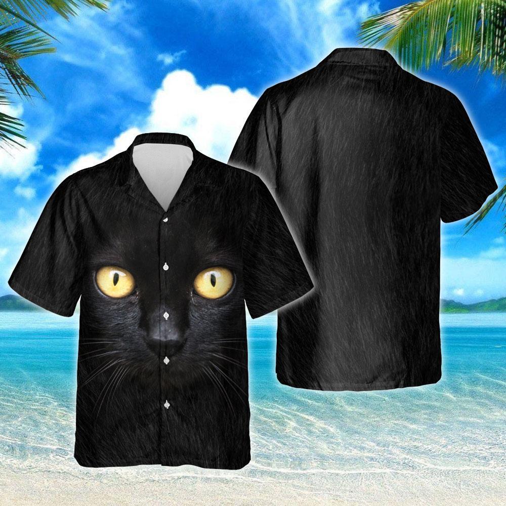 Black Cat Shirt Ddh2753Hw Hawaiian