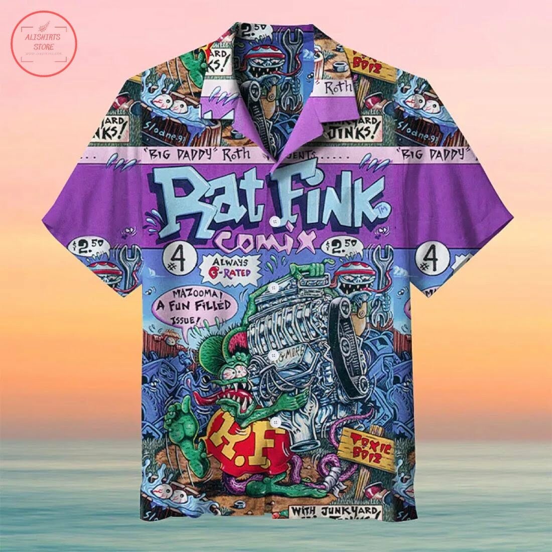 Rat Fink Rattail Rod Hawaiian Shirt