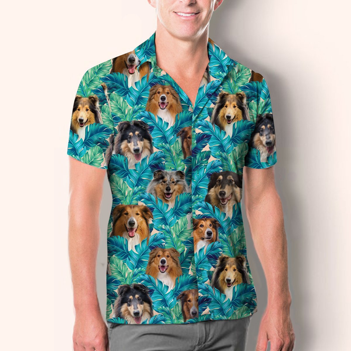Rough Collie - Hawaiian Shirt