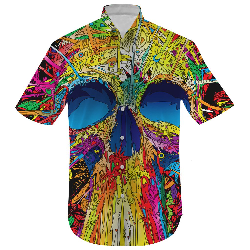 Colourful Skull Hawaiian Shirt