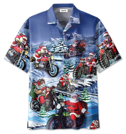 Hawaiian Aloha Shirts Christmas Driving With Santa Claus #DH