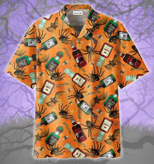 Scary Spider Halloween Bad Blood Ugly Animals Hawaiian Aloha Shirts