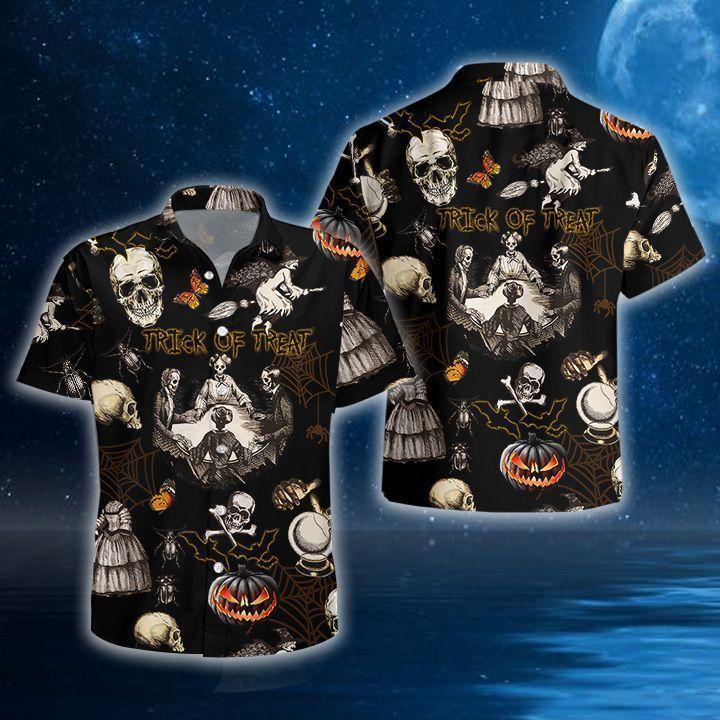 Skull Halloween Hawaiian Shirt | For Men & Women | Adult | HW1679