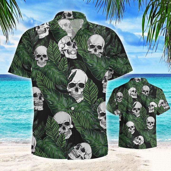 Halloween - Skull Tropical Aloha Hawaiian Shirts