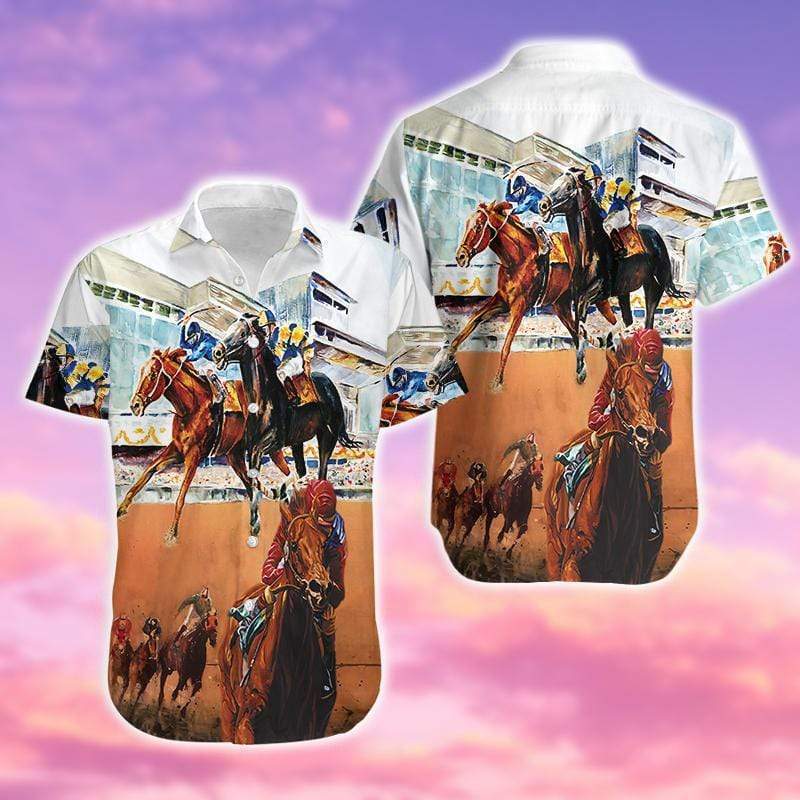 Hawaiian Aloha Shirts Horse Racing #DH