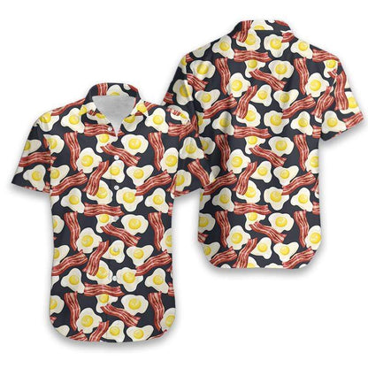 Amazing Bacon and Fried Eggs Hawaiian Aloha Shirts #21421DH