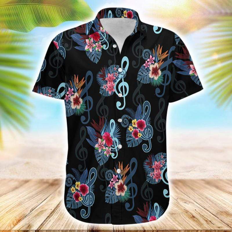 Music Love Tropical Hawaiian Aloha Shirts #DH