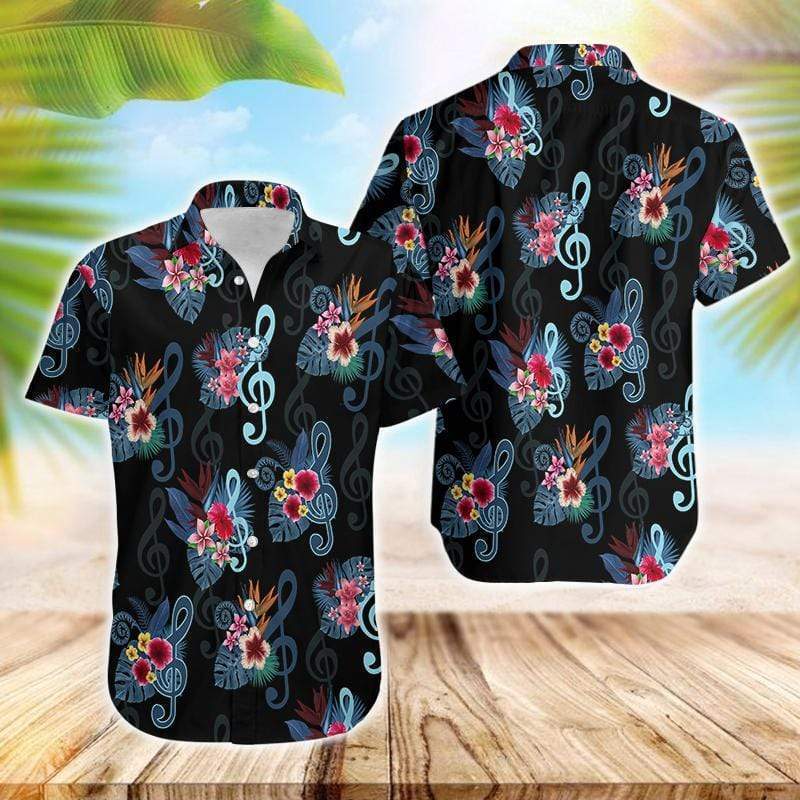 Music Love Tropical Hawaiian Aloha Shirts #DH