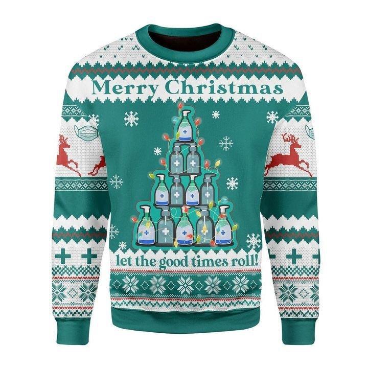 Sanitizer Merry Christmas Ugly Christmas Sweater 