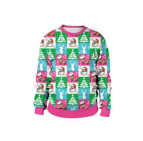 Santa Christmas Tree Ugly Christmas Sweater 