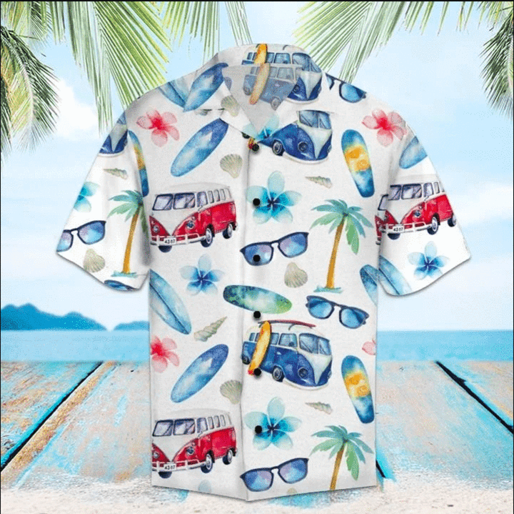 Camping Hippie Summer Hawaiian Shirt