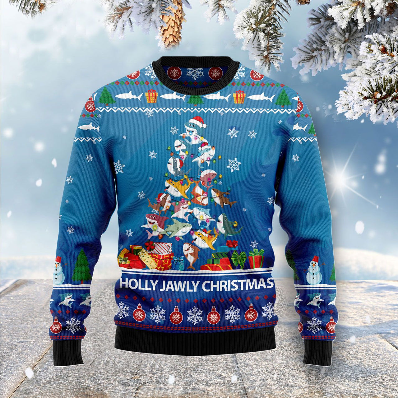 Shark Holly Jawly Christmas Ugly Christmas Sweater 