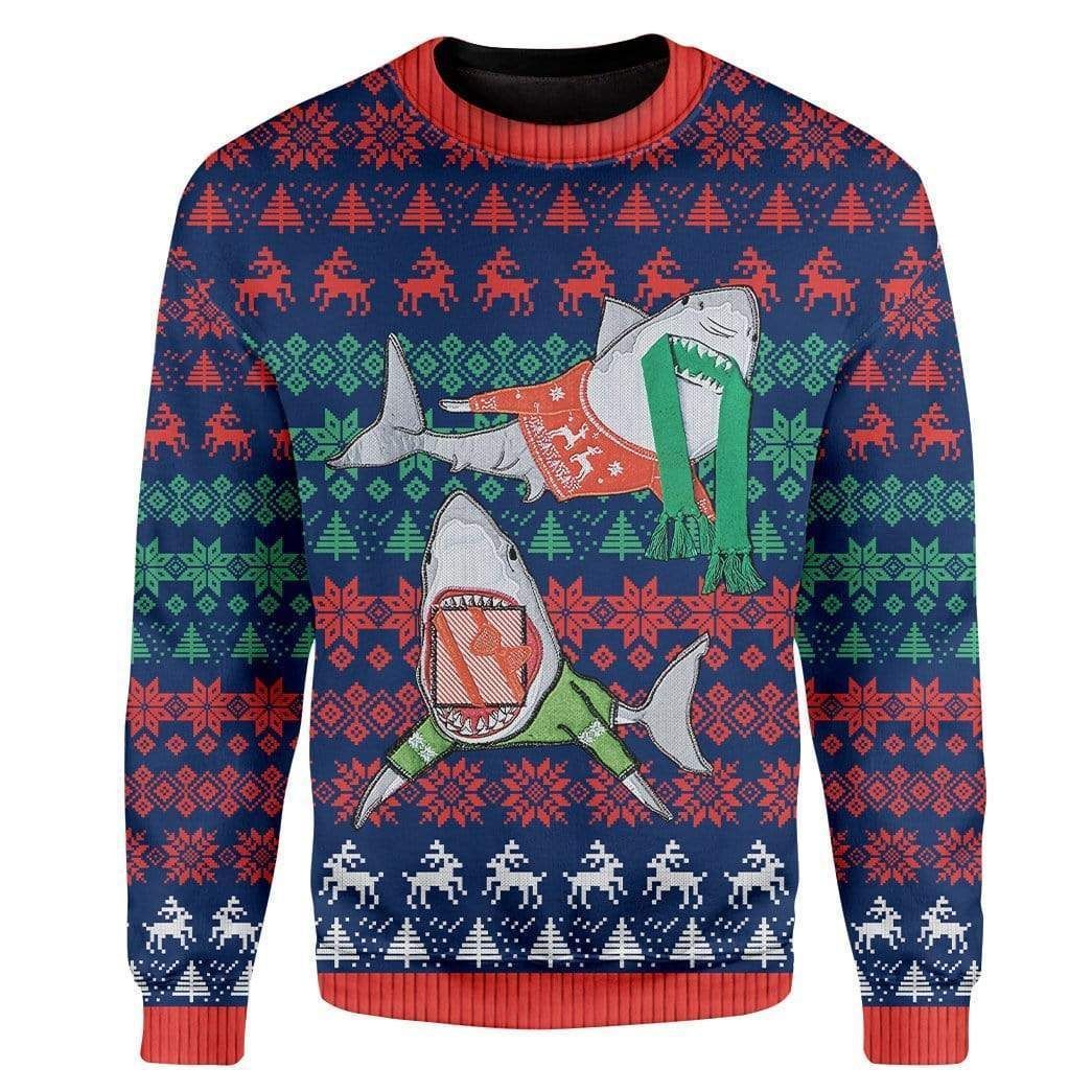 Shark Ugly Christmas Sweater 